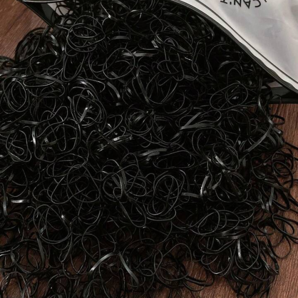 Sheglam 1000pcs Disposable Rubber Hair Ties for Girls-Black Friday