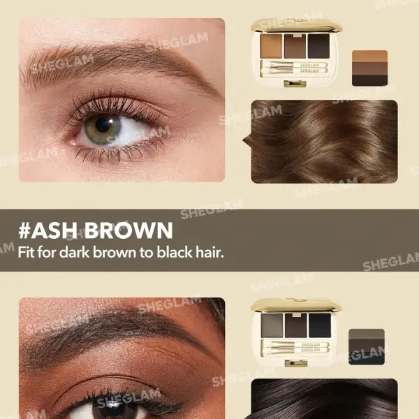 Sheglam Full-Filled Eyebrow Palette-102 Ash Brown