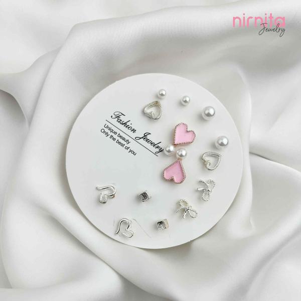 Top Pearl Earring Set (7 Pairs)