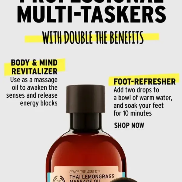 The Body Shop Thai Lemongrass Massage Oil-170ml