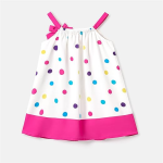 Patpat Disney Mickey And Friends Dots Pattern Bow Slip Dress (3-4years)