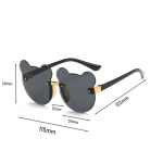 PatPat Cartoon Cat Ears Rimless Glasses (With Glasses Case)