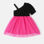 PatPat Barbie Toddler Kid Girl Dress-Black-2years