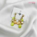 Top Golden Green Earring