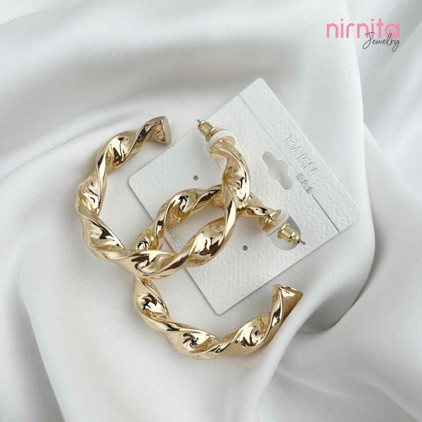 Timeless Grace: Gold Ring Earrings for Her