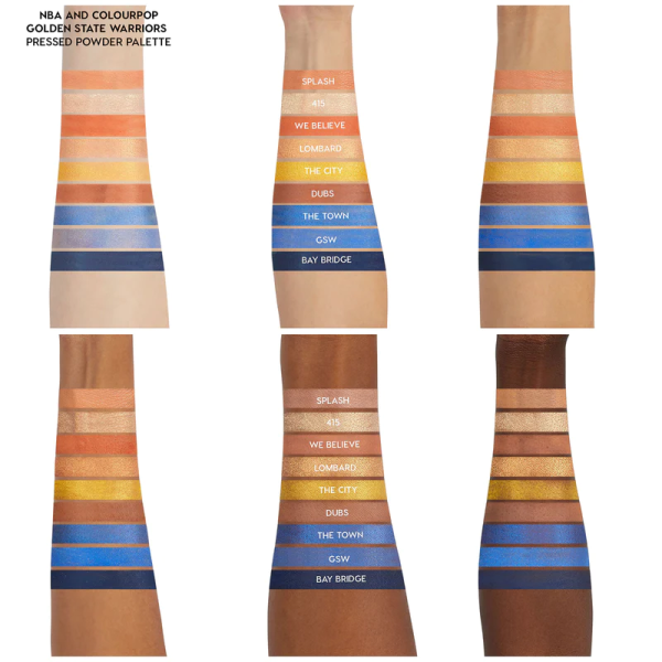 ColourPop Golden State Warriors Eyeshadow Palette