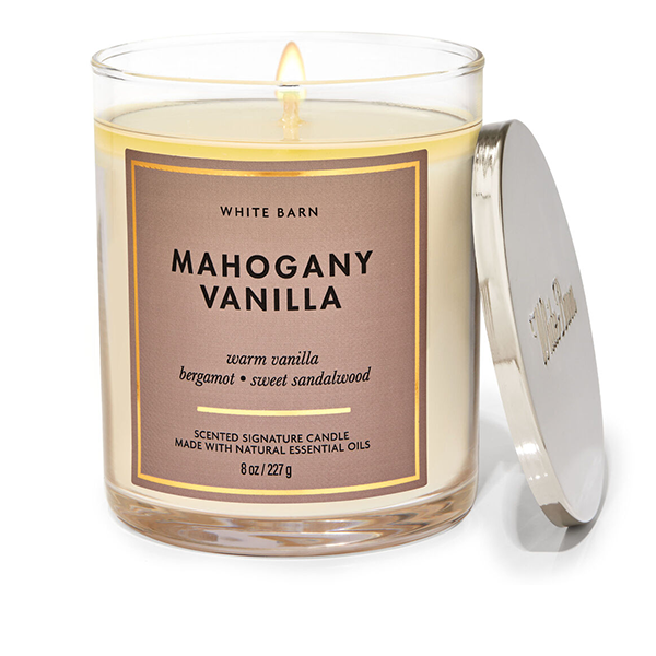 Bath & Body Works Mahogany Vanilla Single Wick Candle