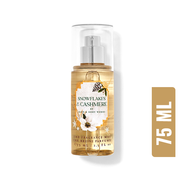 Bath & Body Works Snowflakes & Cashmere Travel Size Fine Fragrance Mist-75ml