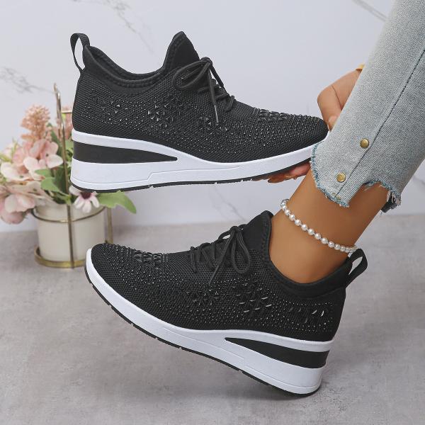 Rhinestone Leisure Sneakers - Stylish, Comfortable & All-Season