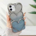 Electroplated Stacked Love Cover for iPhone 11-17 Series
