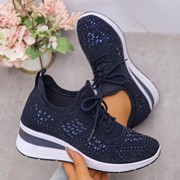 Rhinestone Leisure Sneakers - Stylish, Comfortable & All-Season