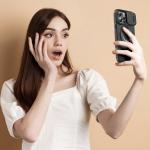 Suitable for iPhone 17 Pro Max Phone Case, Apple 16 Pro Sliding Window Stand, 15 Anti-Drop, 14 Protective Cover