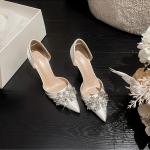 Elegant Socialite Hollow Dress High Heels for Women