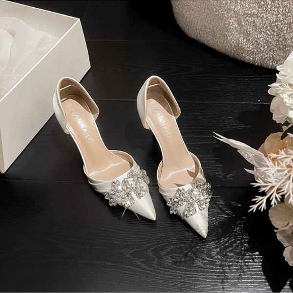 Elegant Socialite Hollow Dress High Heels for Women