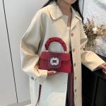 This year's popular all-match small square bag autumn style simple and fashionable crossbody bag bright diamond handbag shoulder bag exquisite