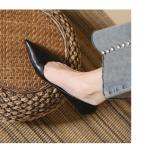 Soft Leather Pointed Soft Bottom Vintage Leather Shoes for Women