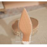 Elegant Apricot Rhinestone High Heels — Korean-Inspired Chic