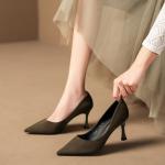 Suede Pointed-Toe Heels- Elegant, Sexy & Versatile