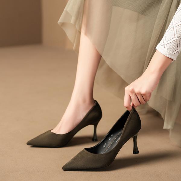 Suede Pointed-Toe Heels- Elegant, Sexy & Versatile