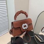 This year's popular all-match small square bag autumn style simple and fashionable crossbody bag bright diamond handbag shoulder bag exquisite