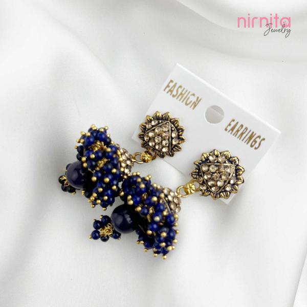 Top Golden & Blue Earing-17