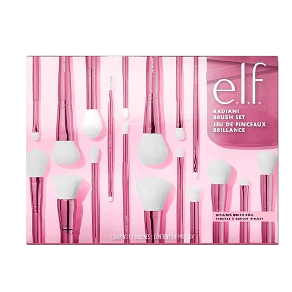 e.l.f Radiant 18 piece Brush Set Pink