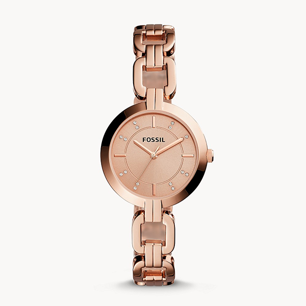 Fossil Kerrigan Three-Hand Rose Gold-Tone Stainless Steel Watch