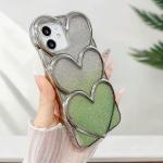 Electroplated Stacked Love Cover for iPhone 11-17 Series