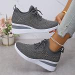 Rhinestone Leisure Sneakers - Stylish, Comfortable & All-Season
