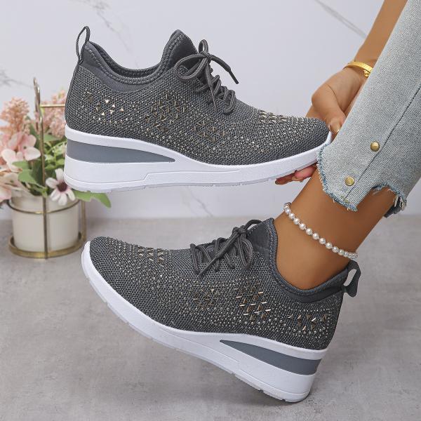 Rhinestone Leisure Sneakers - Stylish, Comfortable & All-Season