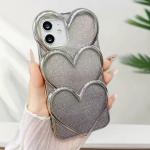 Electroplated Stacked Love Cover for iPhone 11-17 Series