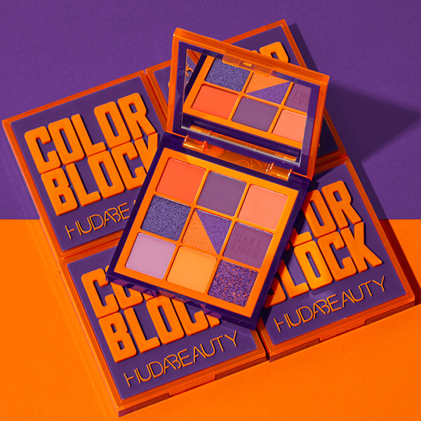 Huda beauty Color Block Orange & Purple Obsessions Palette