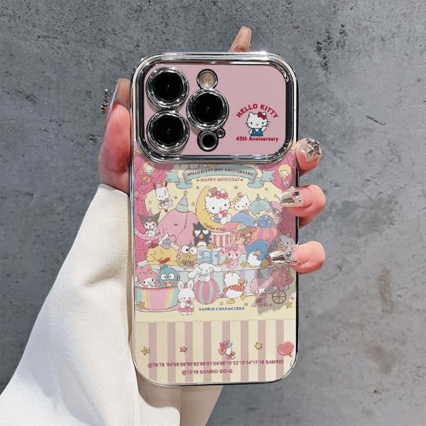 Moon Hello Kitty for Apple 17PROMAX Phone Case iPhone14 Cartoon 13 All-inclusive 12 Soft Case 11