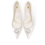 White Rhinestone High Heel for women