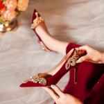 Cinderella-Inspired Elegance Tiring Feet Engagement High Heels Shoes