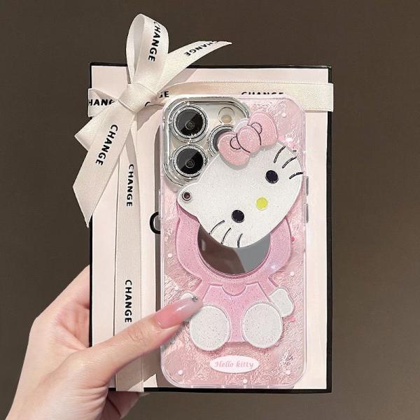3D kitty Mirror Phone Case – Cute & Stylish for iPhone 11-16 Series