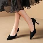 Suede Pointed-Toe Heels- Elegant, Sexy & Versatile