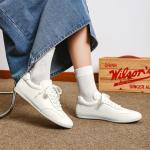 Ultra-light Soft Bottom White Casual Cowhide Shoe