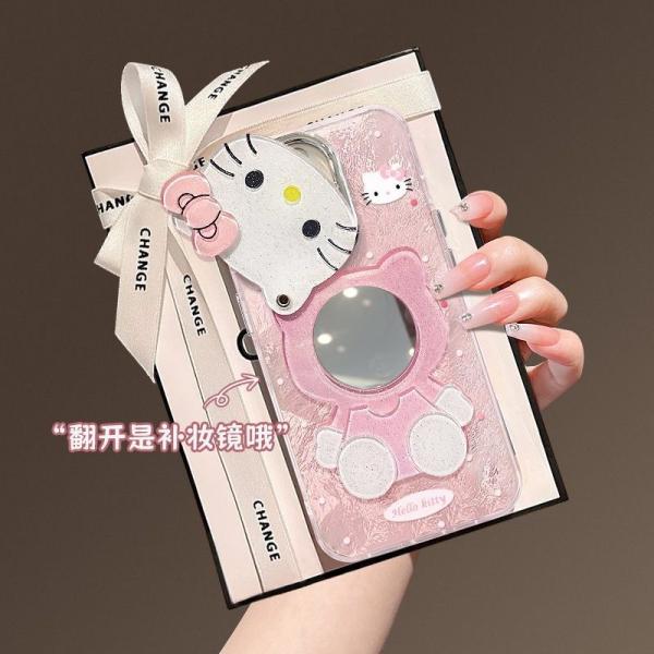 3D kitty Mirror Phone Case – Cute & Stylish for iPhone 11-16 Series
