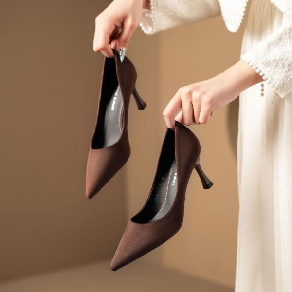 Suede Pointed-Toe Heels- Elegant, Sexy & Versatile