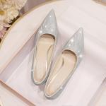 2025 New French Style Gold & Silver High Heels Shoes for Women's