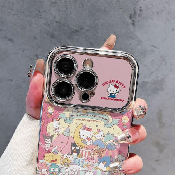 Moon Hello Kitty for Apple 17PROMAX Phone Case iPhone14 Cartoon 13 All-inclusive 12 Soft Case 11