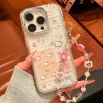 Pink Stripesd Kitty Cat Laser Star Suitable for iPhone 11-17 Series