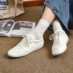 Ultra-light Soft Bottom White Casual Cowhide Shoe