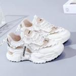 Versatile Student White Shoes Thick-Soled Mesh Women's Shoes