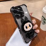 The Bracket Is Suitable for Apple 17Promax Labubu Mobile Phone Case Iphone16 All-Inclusive 14 Makeup Mirror Protective Cover