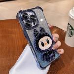 The Bracket Is Suitable for Apple 17Promax Labubu Mobile Phone Case Iphone16 All-Inclusive 14 Makeup Mirror Protective Cover