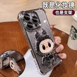 The Bracket Is Suitable for Apple 17Promax Labubu Mobile Phone Case Iphone16 All-Inclusive 14 Makeup Mirror Protective Cover