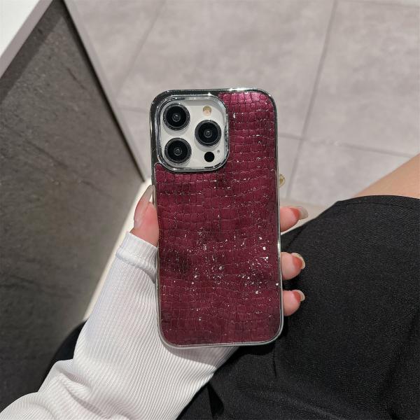 Crocodile Pattern Shell Leather Anti-Fall Protective Cover for Iphone 11-17 Series