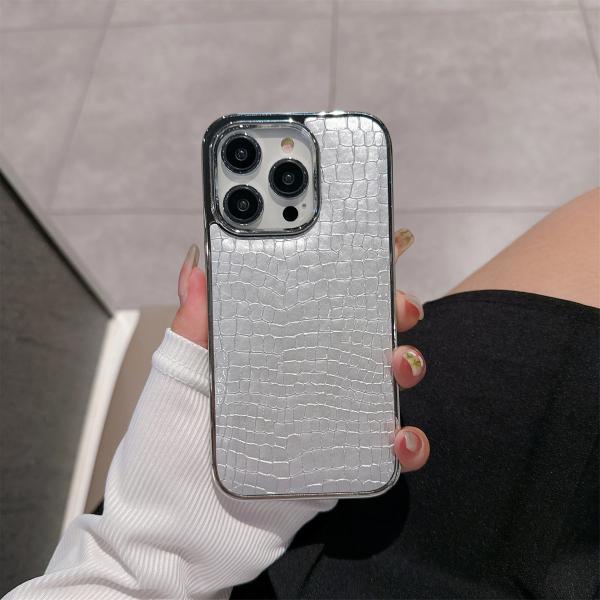Crocodile Pattern Shell Leather Anti-Fall Protective Cover for Iphone 11-17 Series